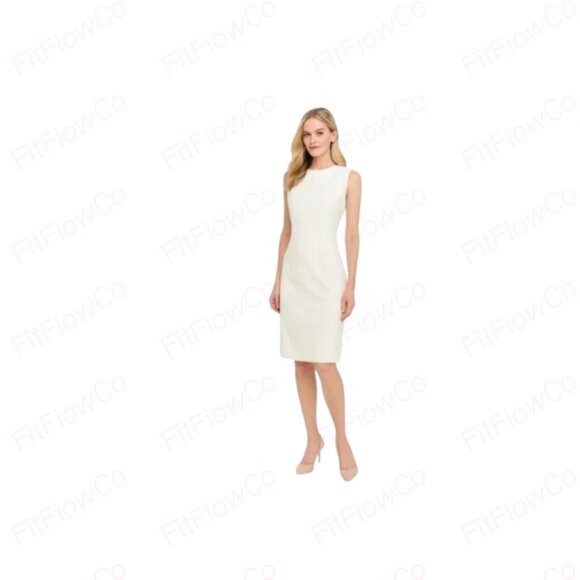 Antonio Melani Ivory Sleeveless Sheath Dress Size 2 | Classic Office Chic - Picture 1 of 5